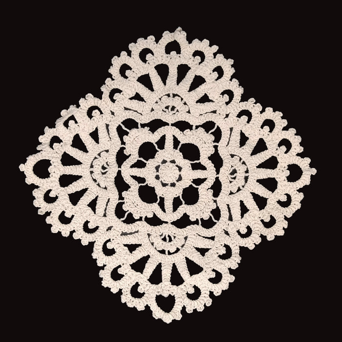 Diamond-Shaped Crochet Cotton Sew Patch