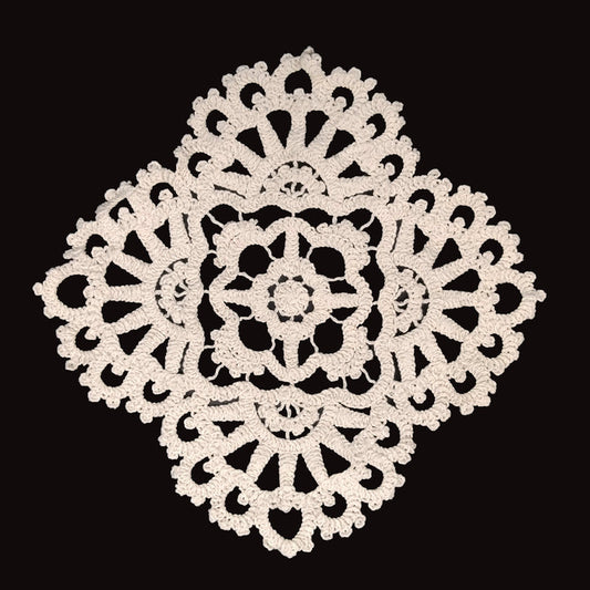 Diamond-Shaped Crochet Cotton Sew Patch