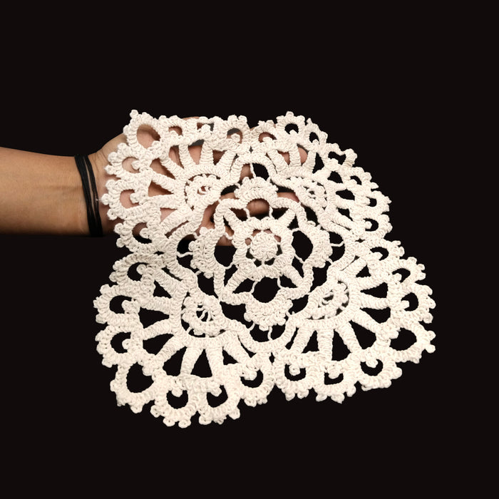 Diamond-Shaped Crochet Cotton Sew Patch