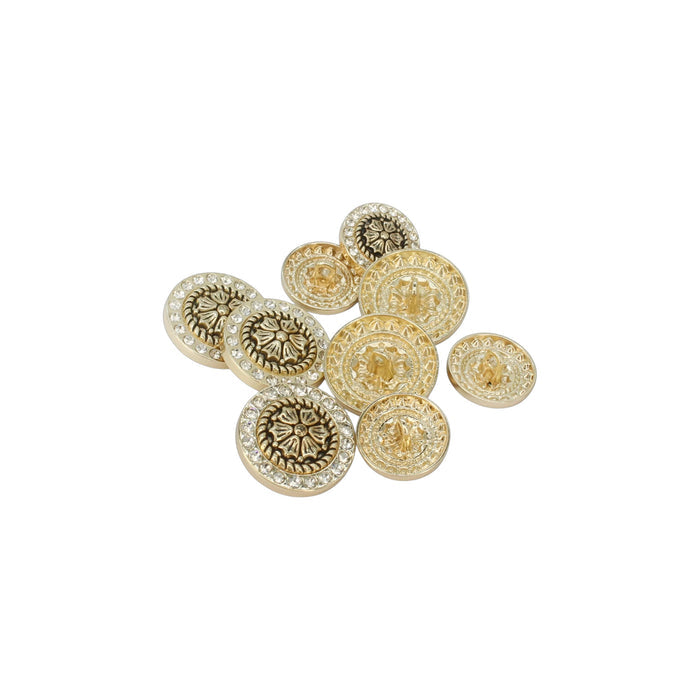 Antique gold / 15mm(24L) / 50 Buttons