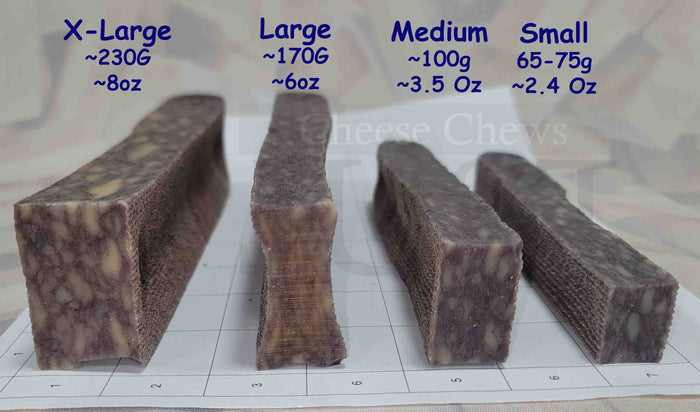 Dog cheese chew.  Blueberry M/S  Himalayan Yak ~4oz 115g