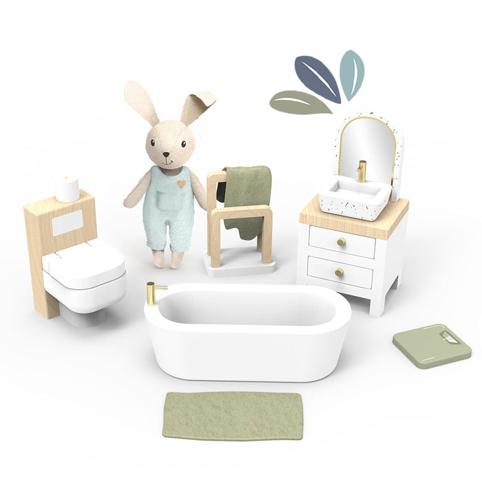 Doll House Bathroom set incl. 1 character - Babies in Bloom