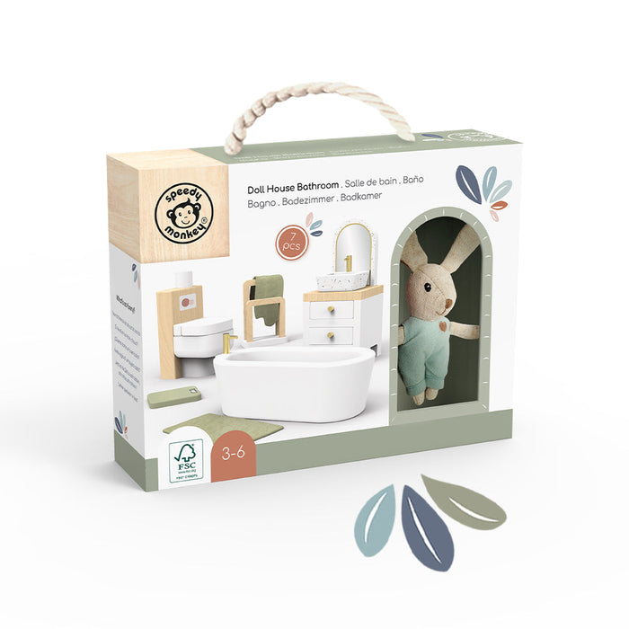 Doll House Bathroom set incl. 1 character - Babies in Bloom