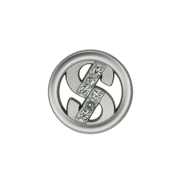 Dollar Style Rhinestone Metal Buttons | 15mm(24L) & 23mm(36L)