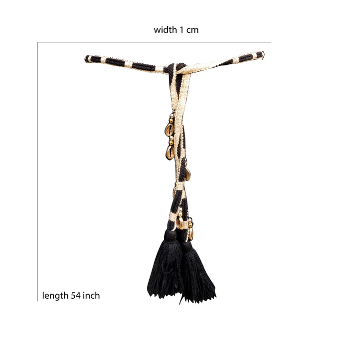 Dual tone tassel belt with cord