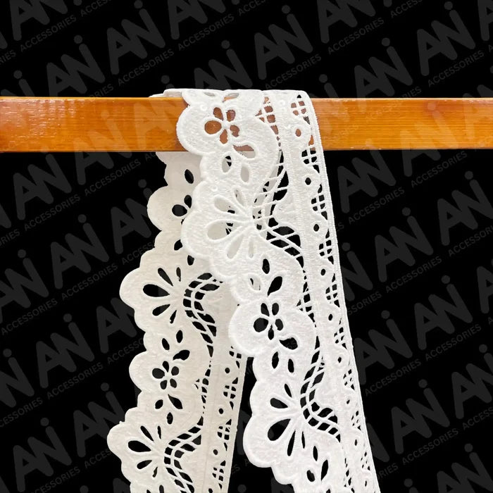 Duchess Leaf Floral Sequins Lace  2 Meter