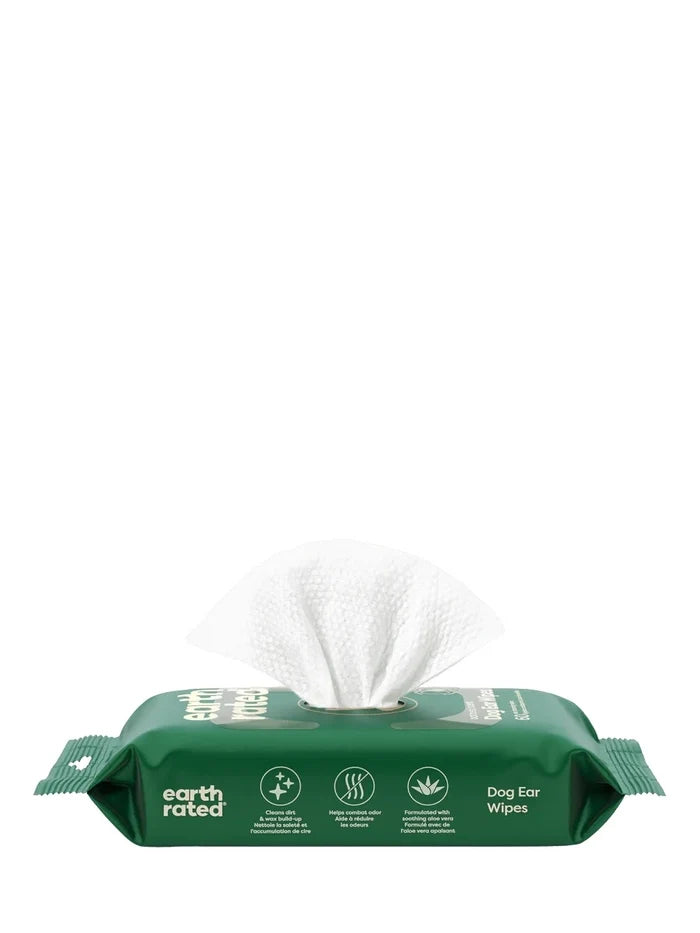 Earth Rated Dog Ear Cleansing Wipes 60ct - Dog.Dog.Cat.