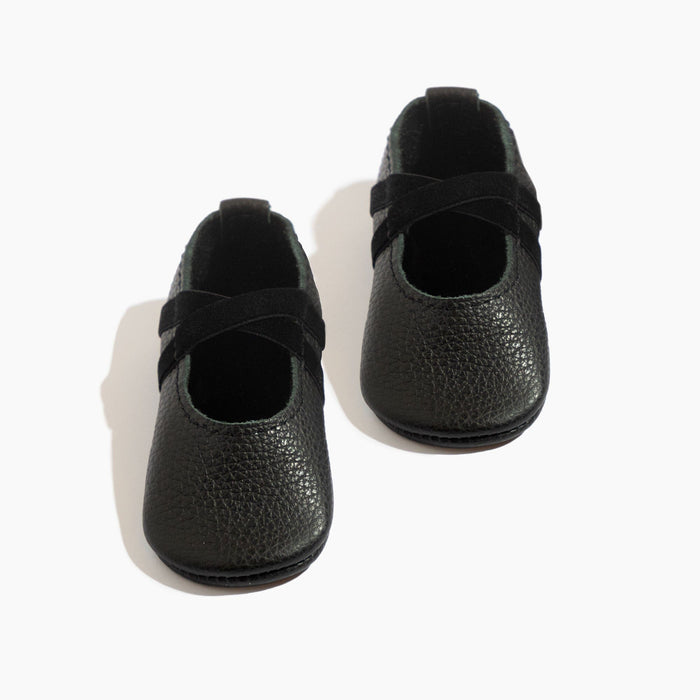 Ebony Ballet Slipper Baby Shoe - Babies in Bloom