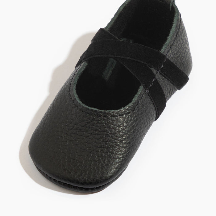 Ebony Ballet Slipper Baby Shoe - Babies in Bloom