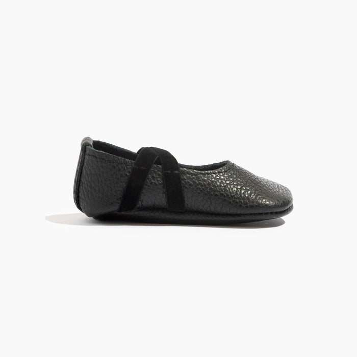 Ebony Ballet Slipper Baby Shoe - Babies in Bloom