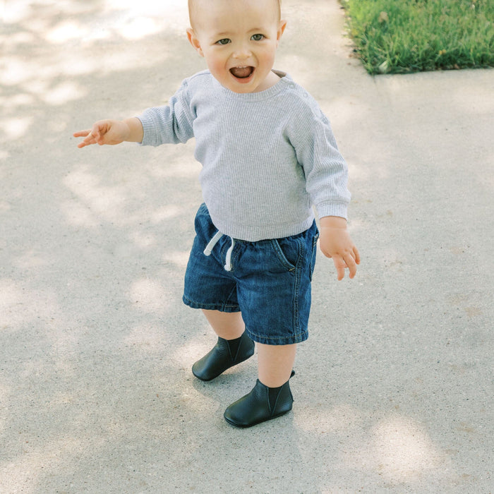 Ebony Chelsea Boot Baby Shoe - Babies in Bloom