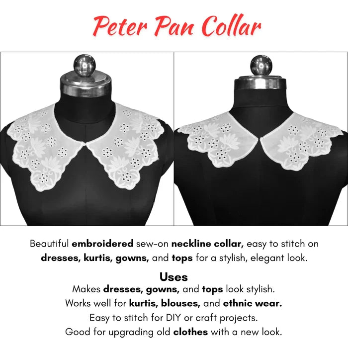 Ani Accessories Edwardian era Peter Pan collar accessory with elegant old world charm for apparel