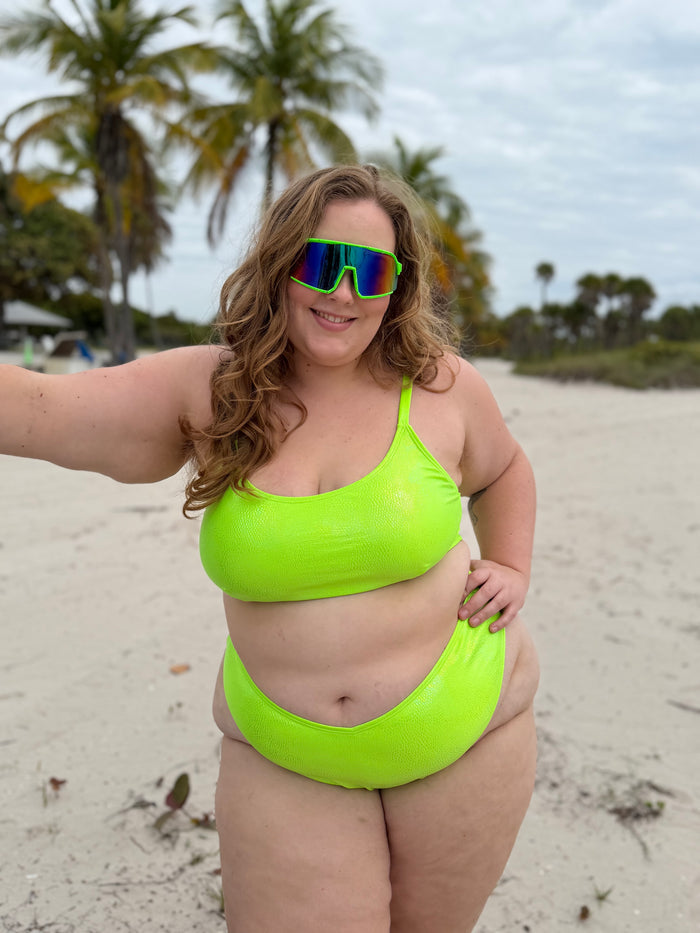 Electric Mojito Scoop Bikini Top
