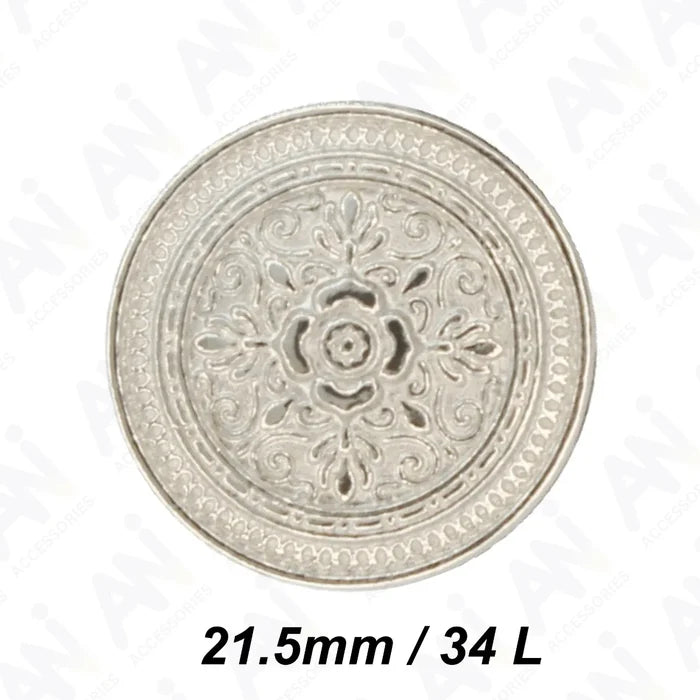 Elegant Design Metal Buttons | 18mm (28L) & 21mm (34L)
