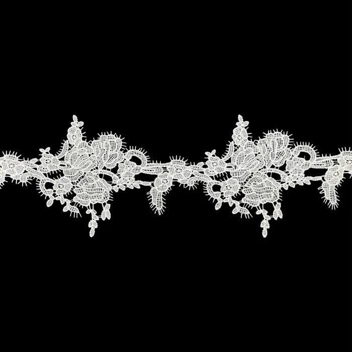 Elegant Embroidered Floral Lace Motif Pattern | Width 16cm (6.3 inches) 160mm | SKU_FML-2