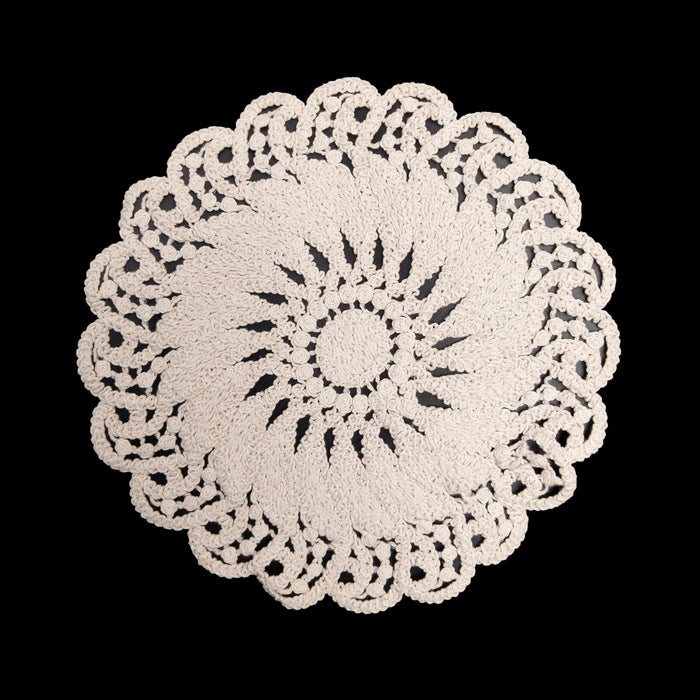 Elegant Floral Crochet Cotton Sew Patch