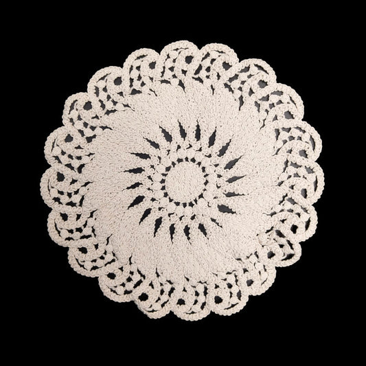 Elegant Floral Crochet Cotton Sew Patch