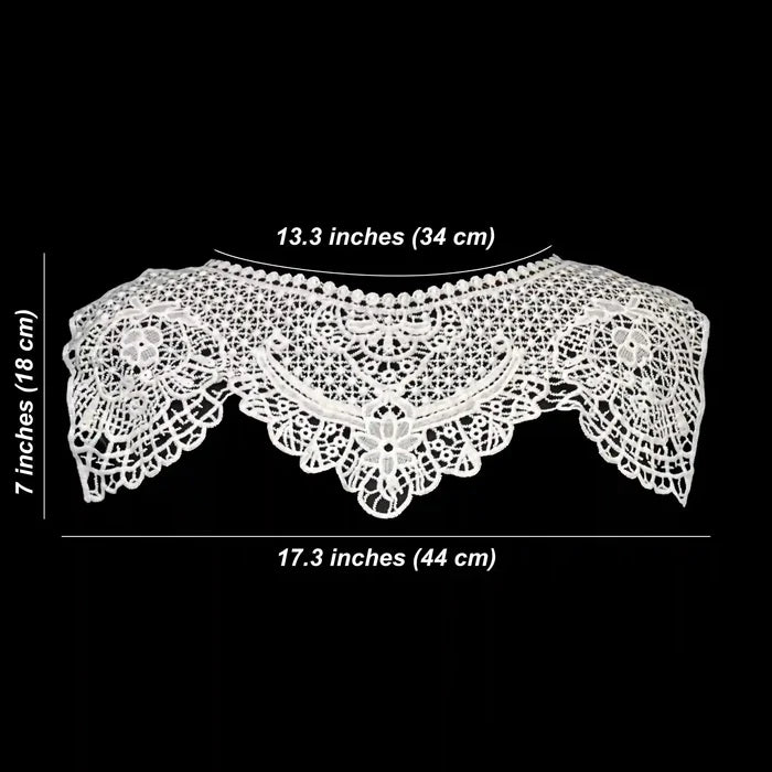 Elegant floral designer boat neckline patch showcasing fine workmanship by Ani Accessories