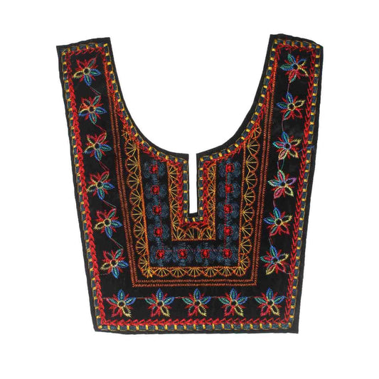 Elegant multicolor ethnic embroidered neckline by Ani Accessories featuring vibrant threads, fine detailing and premium craftsmanship