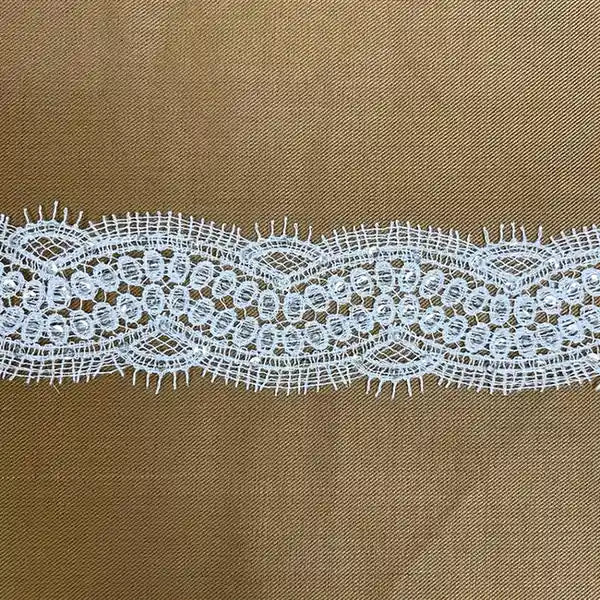 Elegant Oval Floral White Lace | Width 5cm (2 inches) 50mm | SKU-FML-32