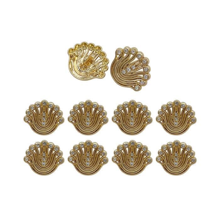 Elegant Rhinestone Metal Buttons | 15mm(24L), 18mm(28L) & 23mm(36L)
