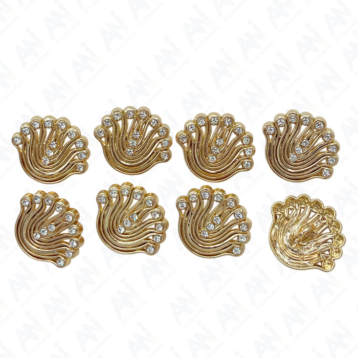 Elegant Rhinestone Metal Buttons | 15mm(24L), 18mm(28L) & 23mm(36L)