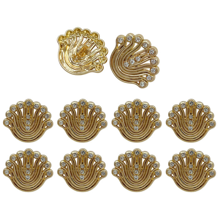 Elegant Rhinestone Metal Buttons | 15mm(24L), 18mm(28L) & 23mm(36L)