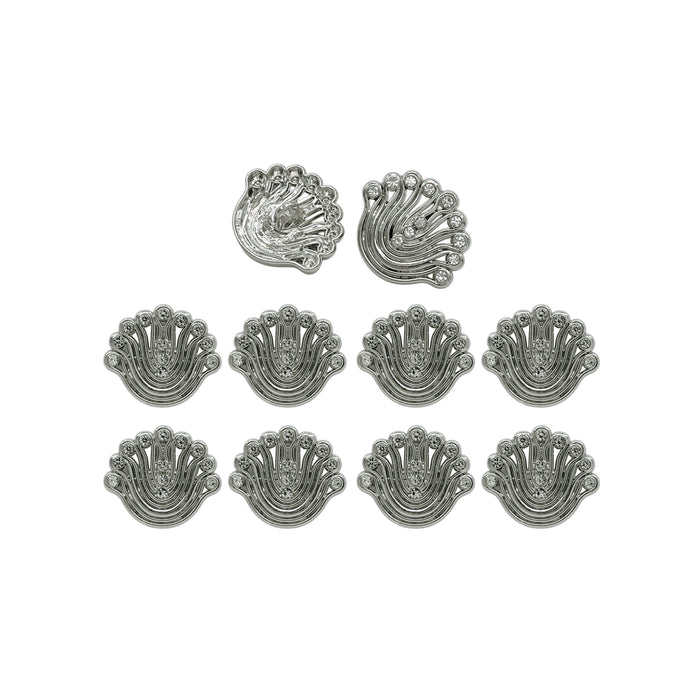 Elegant Rhinestone Metal Buttons | 15mm(24L), 18mm(28L) & 23mm(36L)