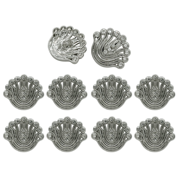 Elegant Rhinestone Metal Buttons | 15mm(24L), 18mm(28L) & 23mm(36L)