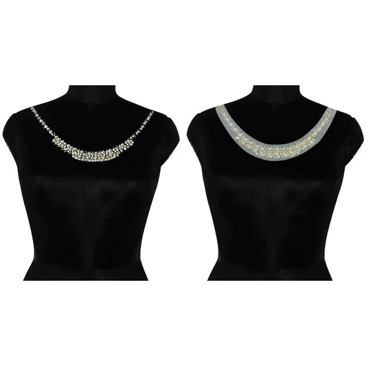 Elegant Round Beaded Neckline