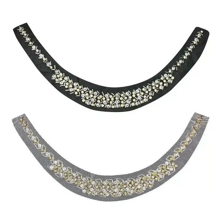 Elegant Round Beaded Neckline