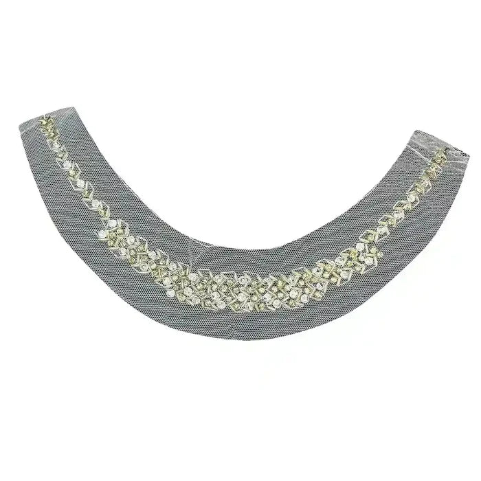 Elegant Round Beaded Neckline