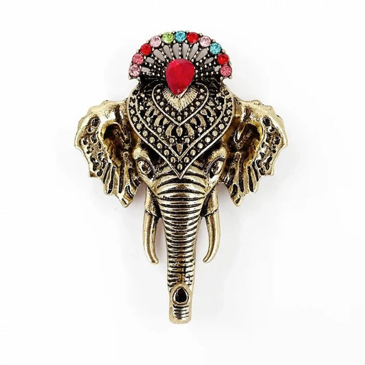 Elephant Head Brooch Pin
