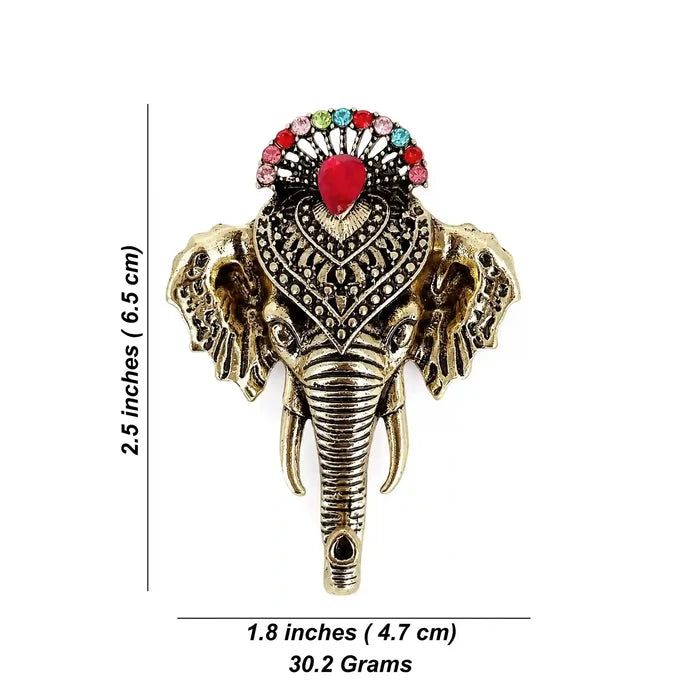 Elephant Head Brooch Pin