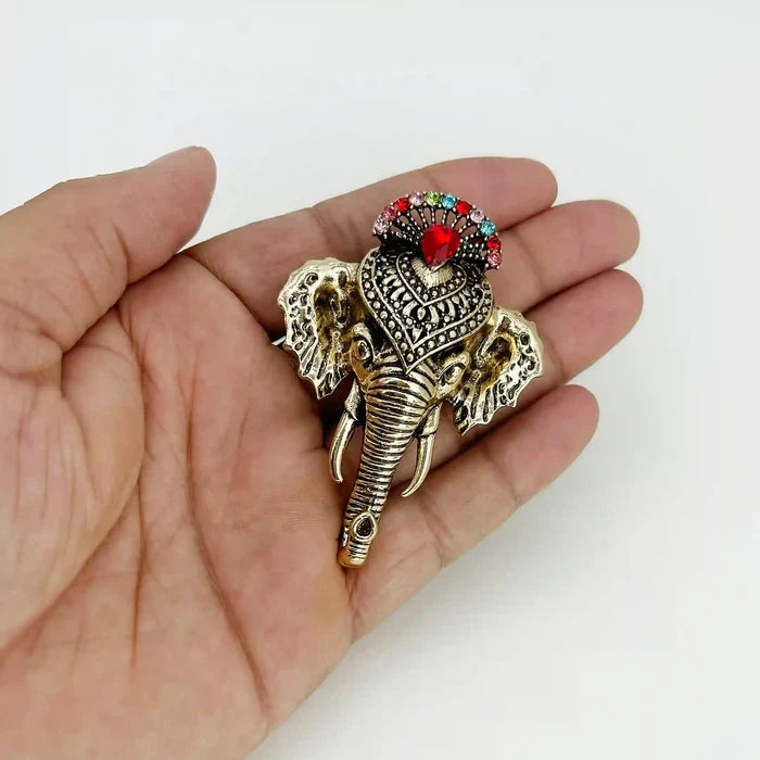 Elephant Head Brooch Pin