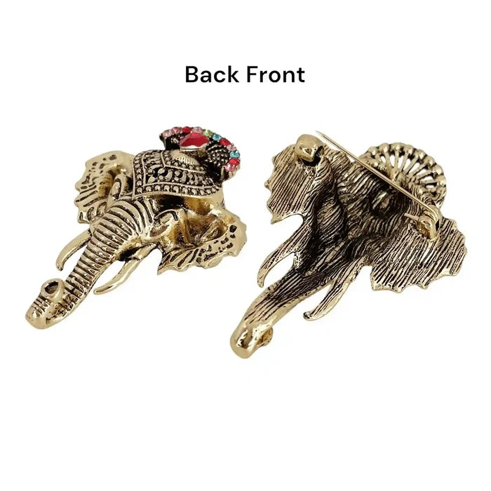 Elephant Head Brooch Pin
