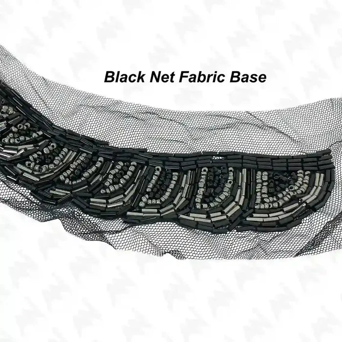 Embellished Beaded Boat Neckline
