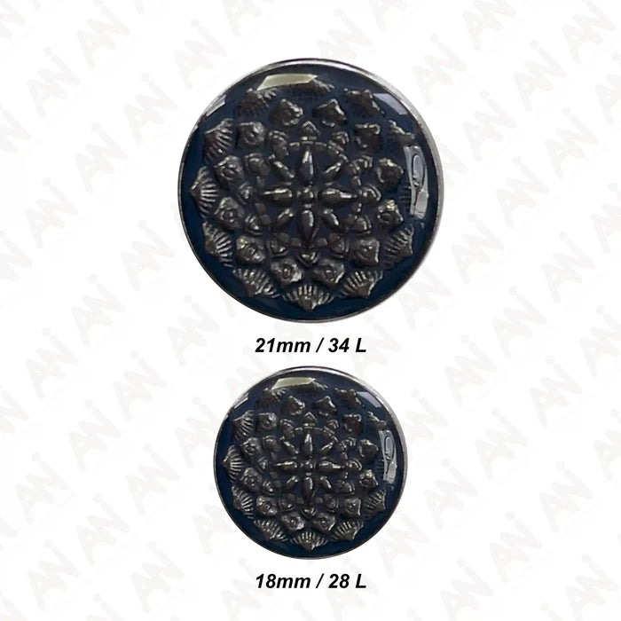 Embossed Inspire Metal Button | 18mm(28L) & 21mm(34L)