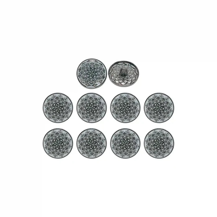 Embossed Inspire Metal Button | 18mm(28L) & 21mm(34L)