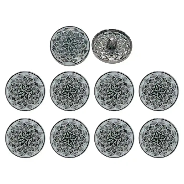Embossed Inspire Metal Button | 18mm(28L) & 21mm(34L)