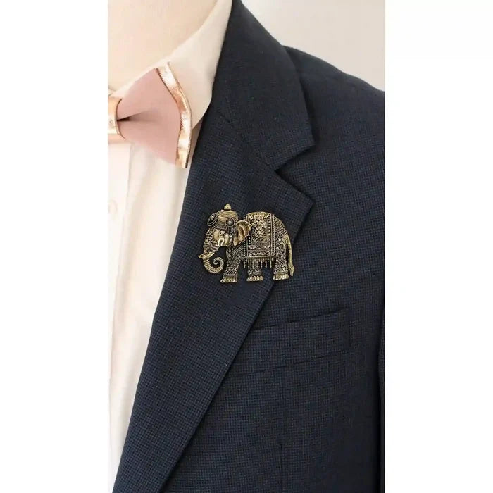 Embossed Royal Elephant Brooch