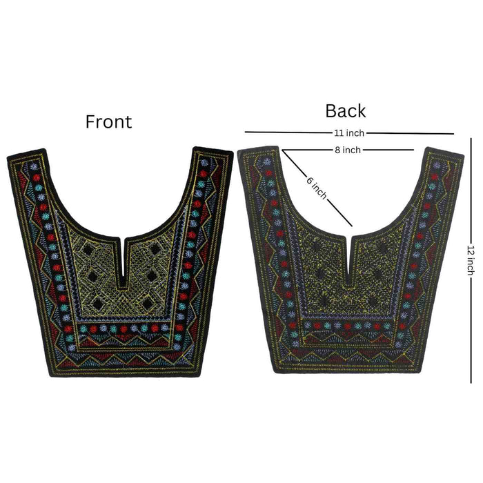 Front and Back Embroidered Elegance inspired ethnic neckline by Ani Accessories offering rich embroidery, classic charm and high quality finish
