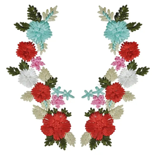 Embroidered Floral Applique Patch