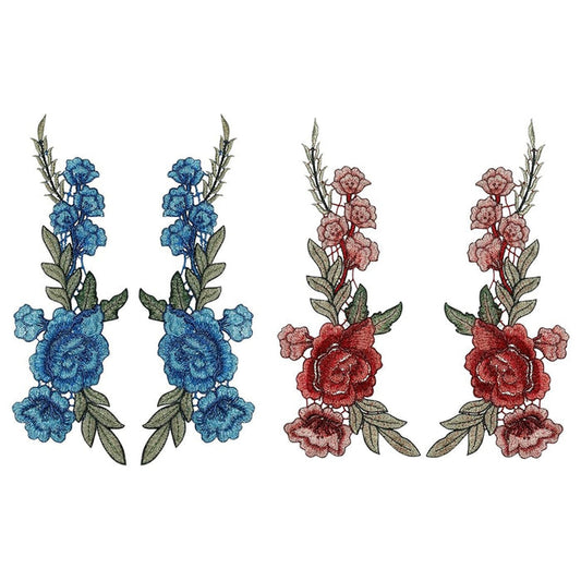 Rose Flower Patch by Ani Accessories, detailed floral applique for clothing, bags, crafts, and DIY fashion projects