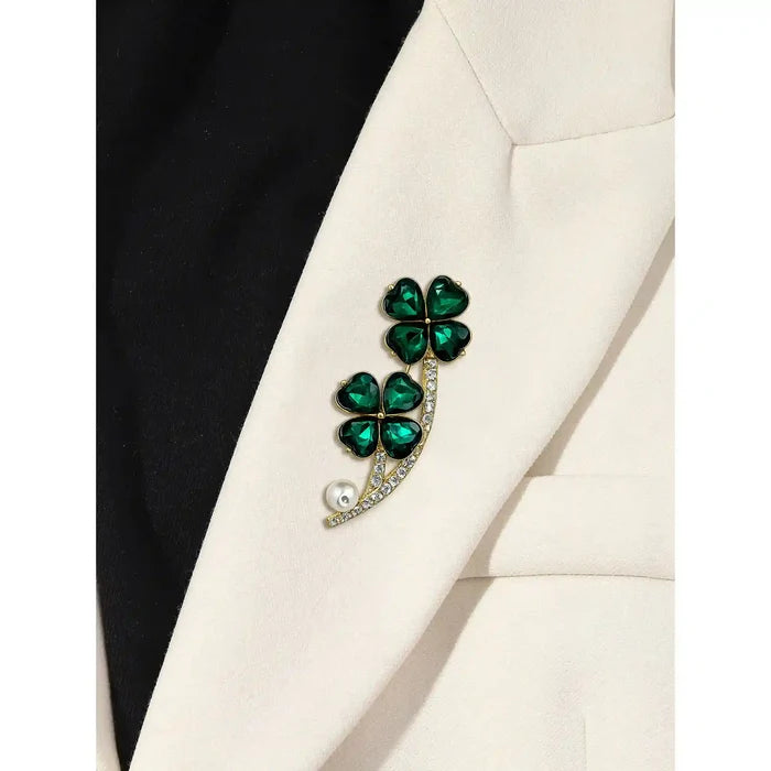 Emerald Girandole Brooch Pin