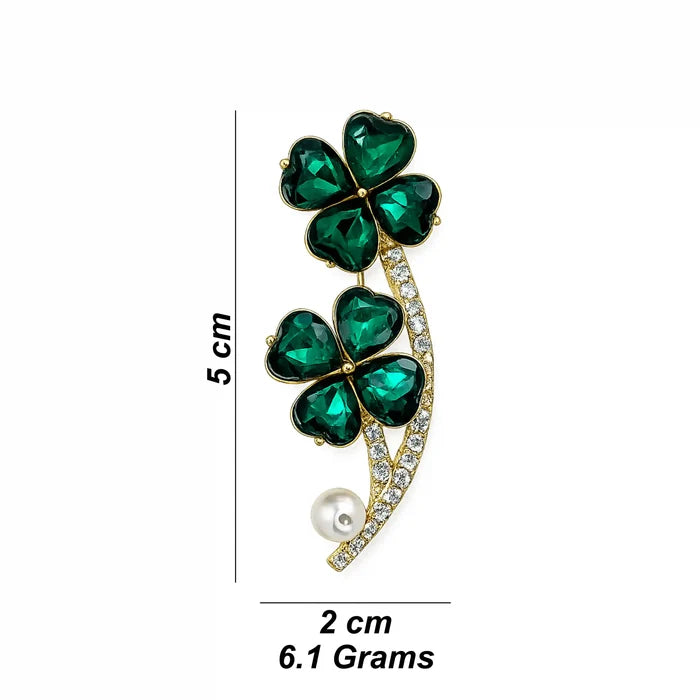 Emerald Girandole Brooch Pin
