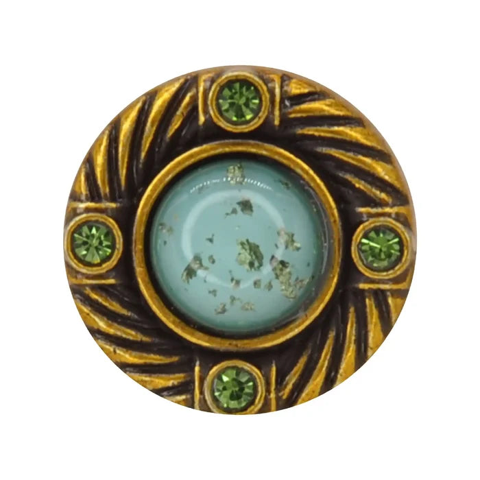 Emerald Stone Shank Metal Button | 20mm(32L)