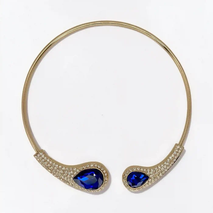 Emerald Teardrop Pavé Torque Choker