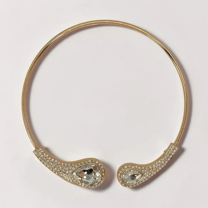 Emerald Teardrop Pavé Torque Choker