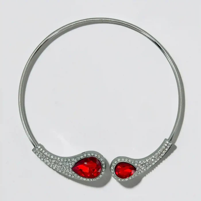 Emerald Teardrop Pavé Torque Choker